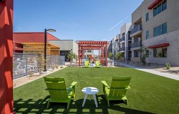 Outdoor courtyard area